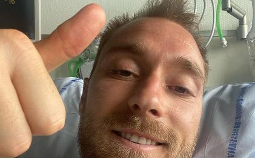 Eriksen publica foto no hospital e divulga mensagem de apoio: &#8216;Me sinto bem&#8217;