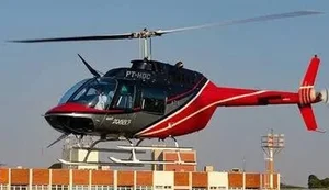 Helicóptero aeromédico da Blue Air; Sesau pagou mais de R$ 10 milhões a empresa em 2025. - Foto: Reprodução/site http://blueairtaxiaereo.com.br