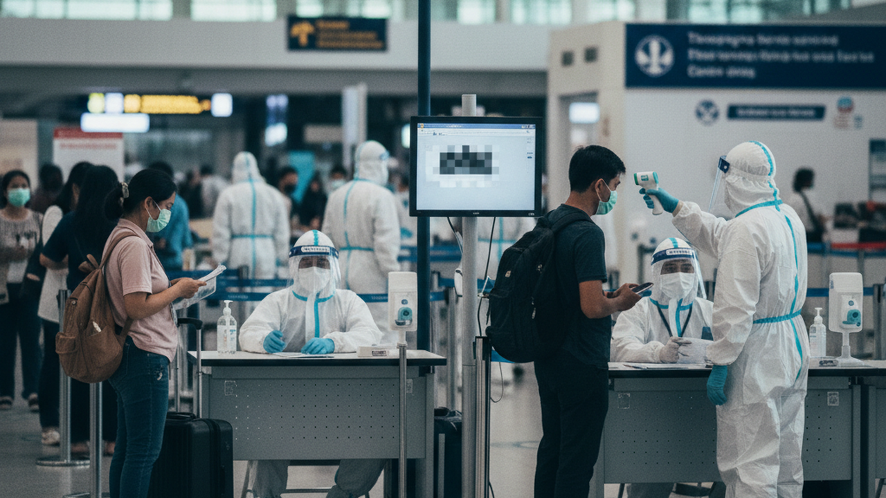 Aeroportos da Ásia retomam protocolos de saúde da Covid após surto de Nipah