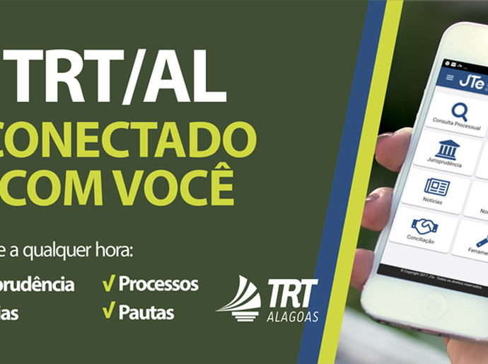 TRT/AL disponibiliza aplicativo de consulta processual pelo celular