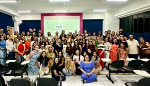 Profissionais da Atenção Básica de Traipu participam de capacitação em puericultura. Fonte: Ascom