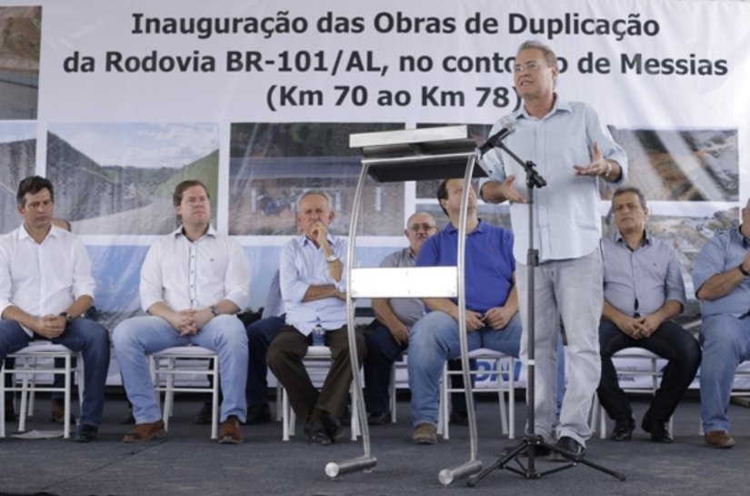 Renan inaugura novo trecho duplicado das rodovias BR-104 e 101 em Alagoas