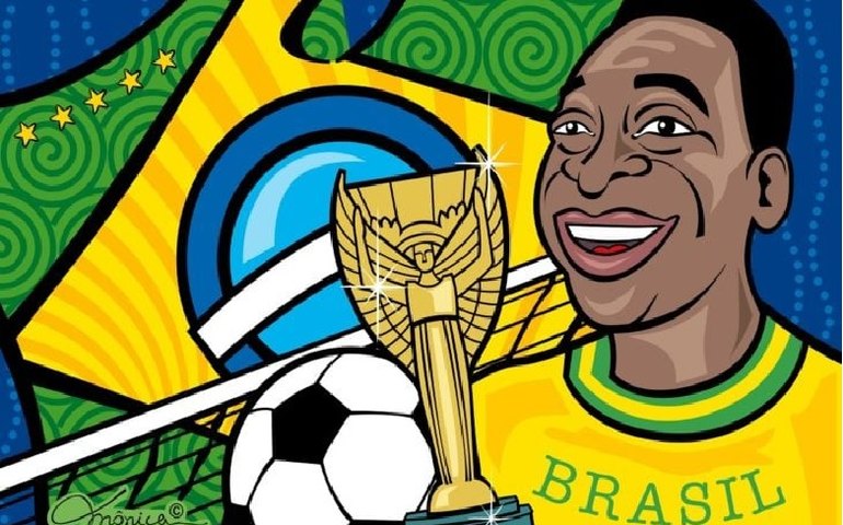 Pelé é homenageado por mais de cem cartunistas em exposição virtual