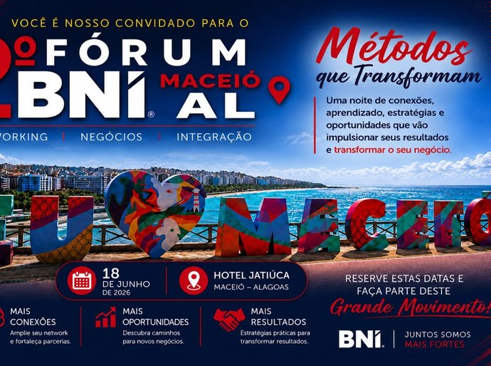BNI Alagoas promove segunda edição de fórum para fortalecer relacionamentos e impulsionar negócios