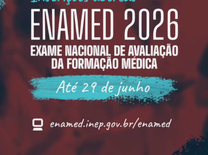 Inscrições para o Enamed 2026 estão abertas até 29 de junho