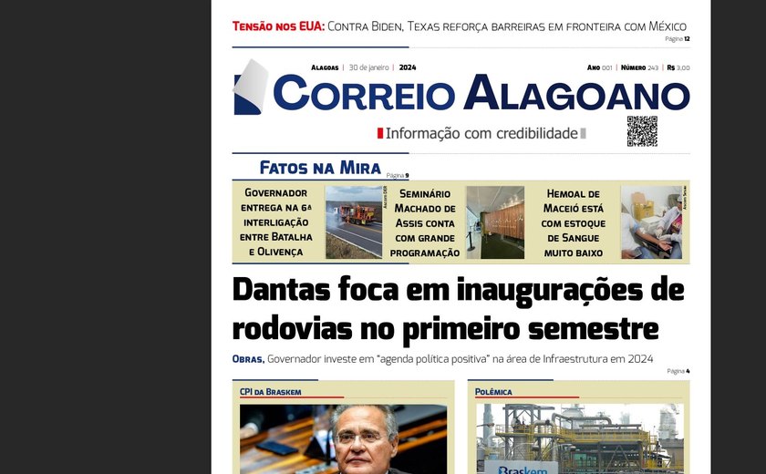 Dantas foca em inaugurações de rodovias no primeiro semestre