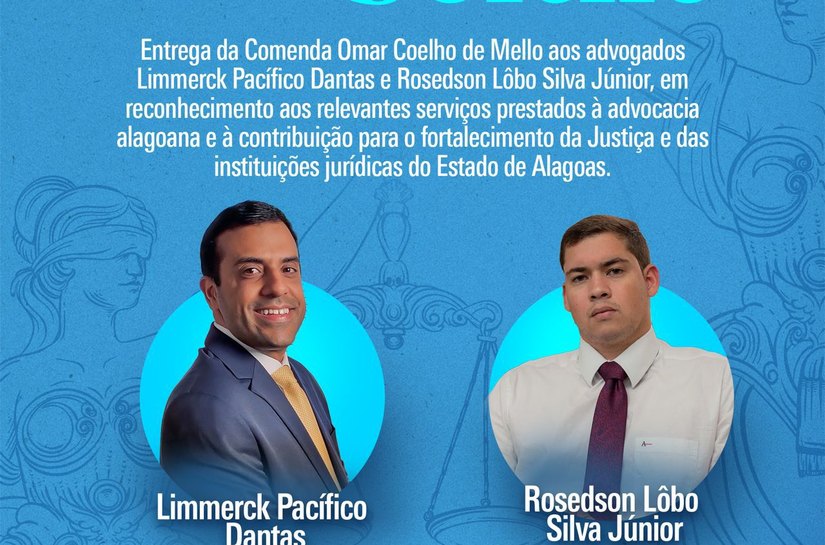 Advogados serão homenageados com a comenda Omar Coelho de Melo