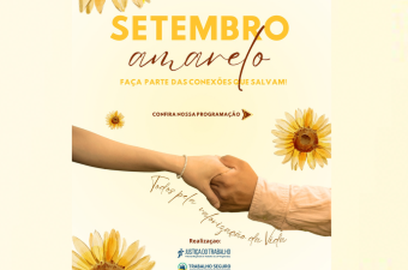 TRT-AL promoverá ações do Setembro Amarelo para fortalecer a rede de apoio à saúde mental