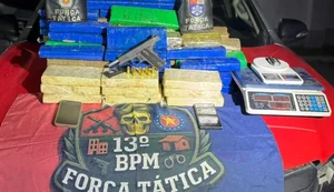 Suspeito preso com mais de 62 kg de drogas tentou subornar PMs com R$ 50 mil