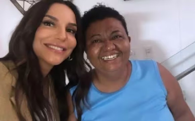 Ivete Sangalo visita Leo Santana e Lore Improta e funcionária passa mal de emoção