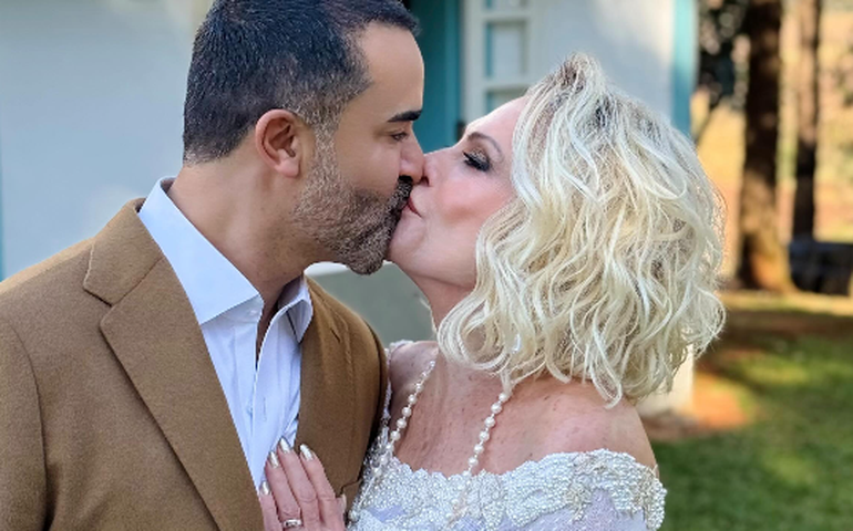 Ana Maria Braga se casa com Fábio Arruda pela 2ª vez com festa na sua fazenda