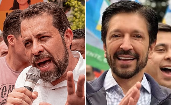 Prefeito de São Paulo, Ricardo Nunes (MDB), lidera as intenções de voto contra o deputado federal Guilherme Boulos (PSOL)