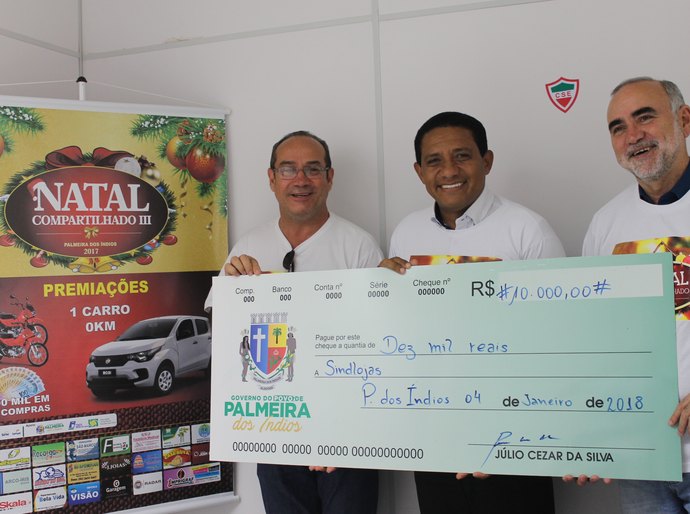 Prefeitura apoia Natal Compartilhado do Sindlojas de Palmeira dos Índios