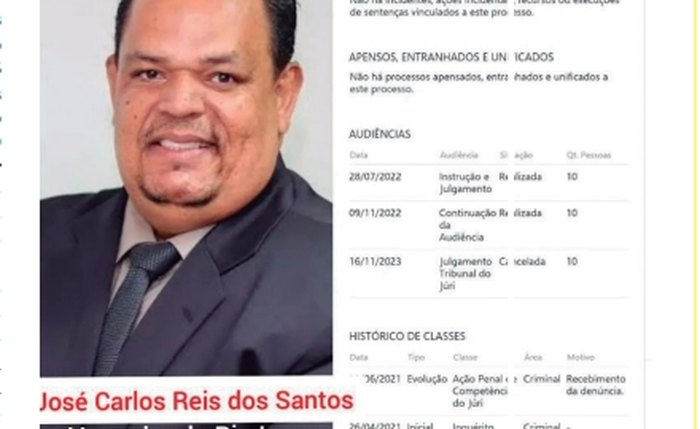 Vereador Carlinhos Reis também fez ameaças à vítima caso o denunciasse