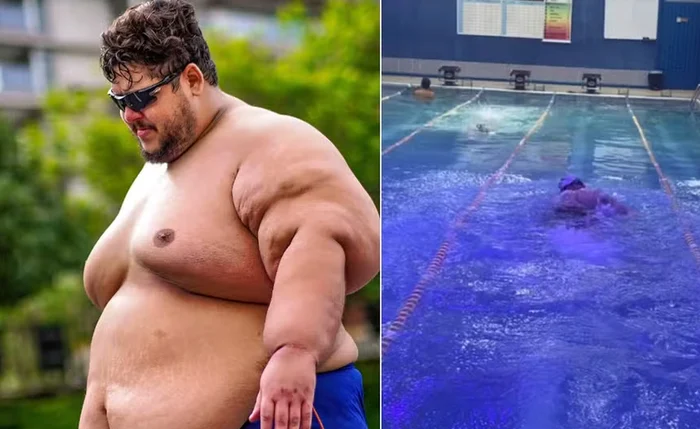 Conhecido como Mamute, atualmente pesa 200 quilos e já conseguiu perder mais de 100 quilos