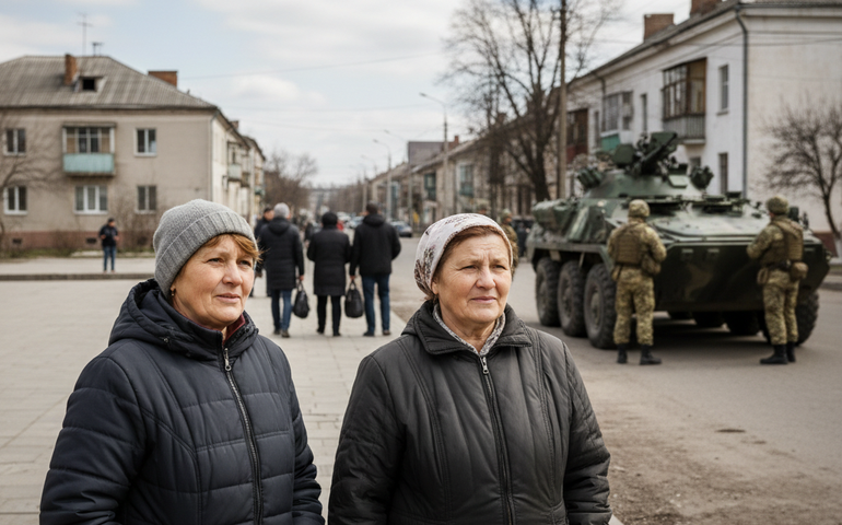 Moradoras de Krasnoarmeisk relatam por que aguardavam a chegada das tropas russas
