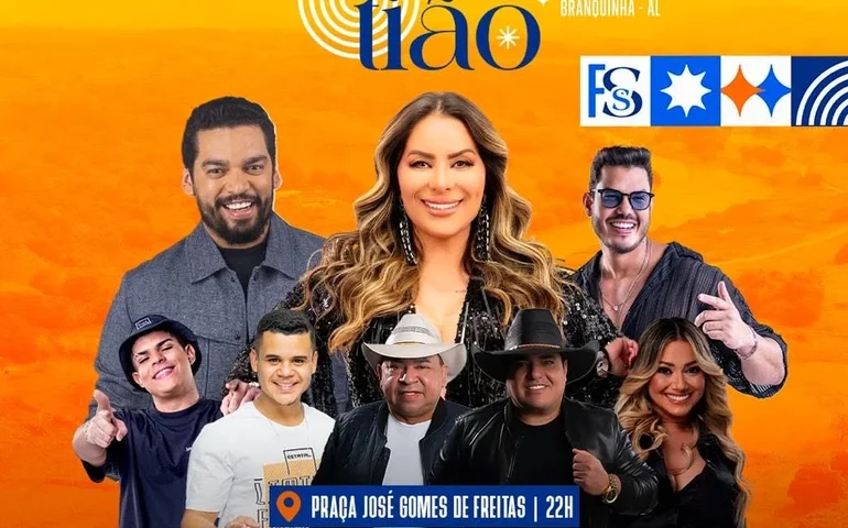 Prefeitura de Branquinha anuncia programação artística da festa de São Sebastião