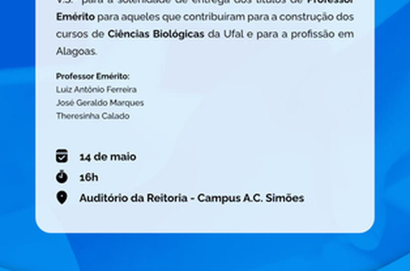 ICBS entrega títulos de Professor Emérito para três docentes