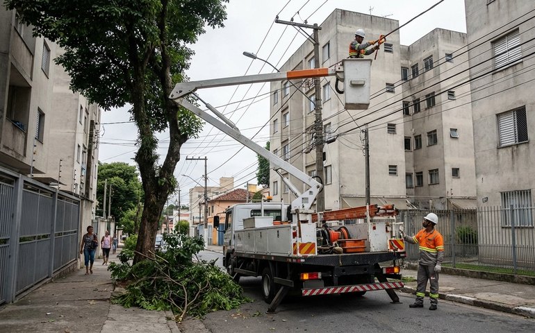 Enel prevê restabelecimento total de energia em SP até domingo