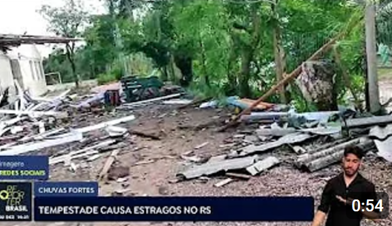 Tempestade causa estragos em 35 municípios gaúchos