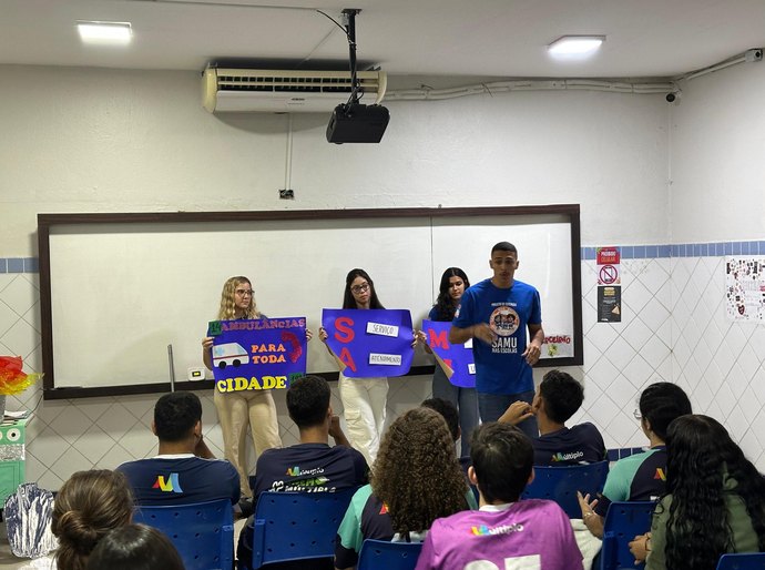Projeto Samu nas Escolas leva primeiros socorros e cidadania a estudantes do ensino médio em Maceió