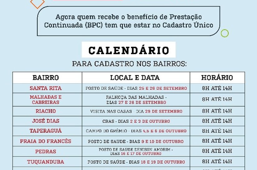 Idosos que recebem o BPC em Marechal devem se inscrever no Cadastro Único dos Programas Sociais
