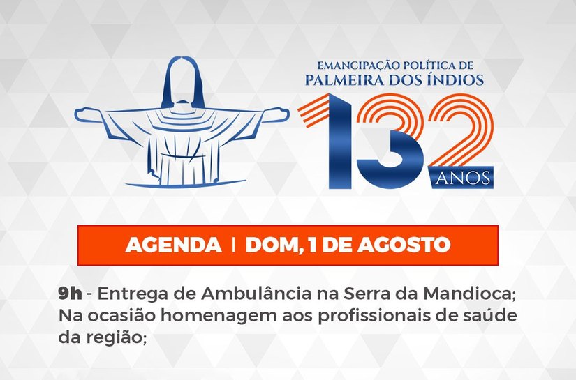 Prefeitura de Palmeira inicia programação dos 132 anos de Emancipação no domingo