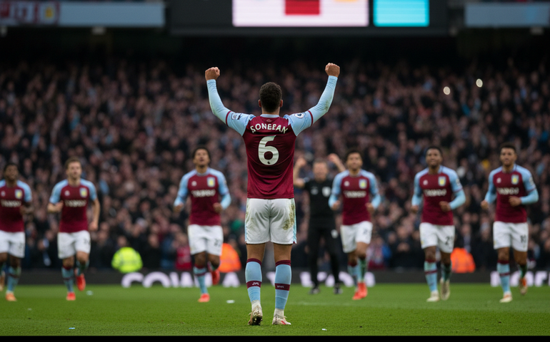 Aston Villa supera Manchester United por 2 a 1 e alcança 10ª vitória seguida