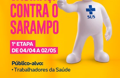 8ª Campanha Nacional de Vacinação contra o Sarampo acontece em paralelo com a da Influenza em Palmeira