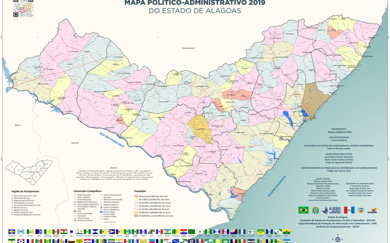 Governo lança coleção inédita de mapas de Alagoas e de seus municípios