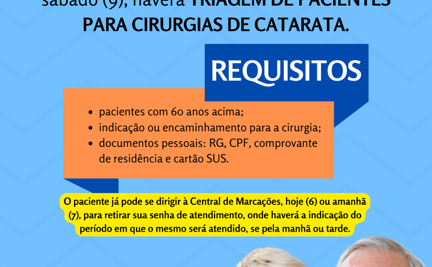Mutirão de Cirurgias em Palmeira: Triagem para Cirurgias de Catarata neste Sábado