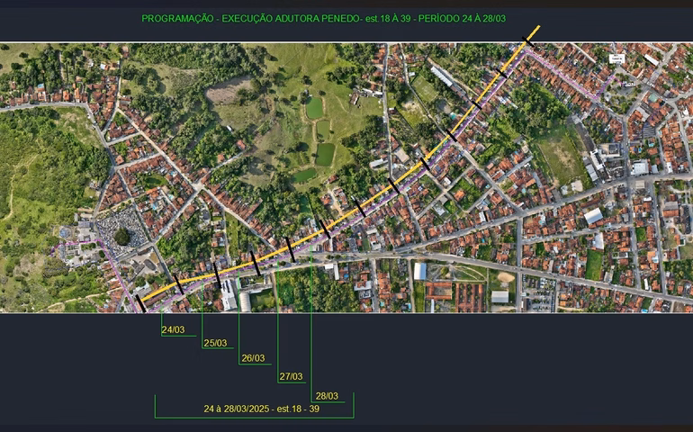 Obras da Águas do Sertão em Penedo: veja o cronograma e os impactos no trânsito