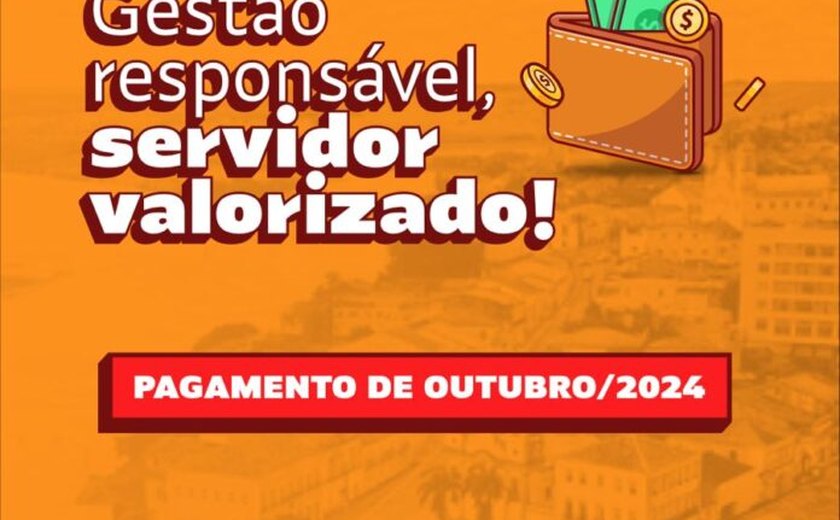 Prefeitura de Penedo paga salário de outubro na quarta-feira, 30