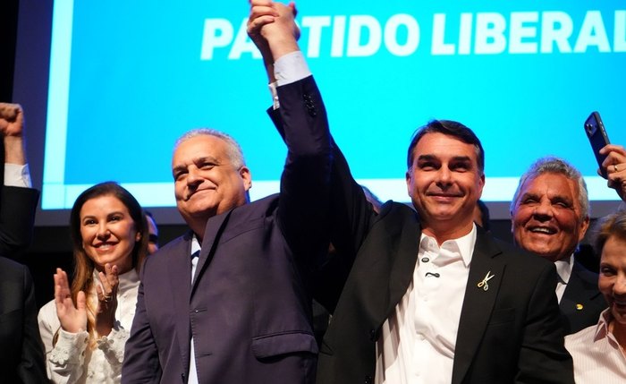 Alfredo Gaspar e Flávio Bolsonaro