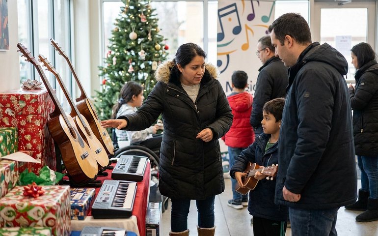 Neste Natal, campanha propõe substituir eletrônicos por instrumentos musicais