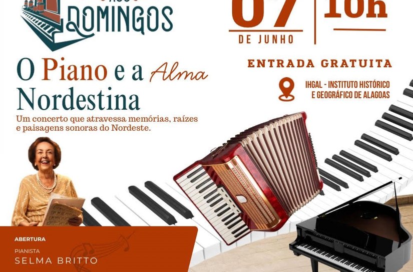Governo de Alagoas e Instituto Histórico promovem nova edição do Concerto aos Domingos dia 7 de junho