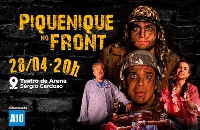 Teatro de Arena recebe peça "Piquenique no Front", do diretor alagoano Mauro Braga