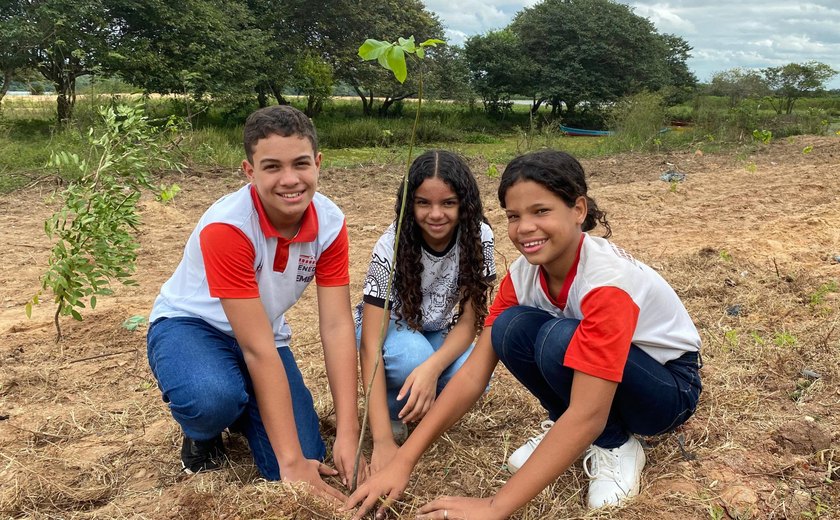 IMA promove plantio de mudas nas margens do rio São Francisco, em Penedo