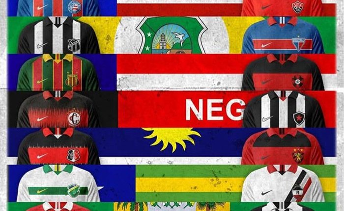 Design dos uniformes dos mais tradicionais clubes do Nordeste