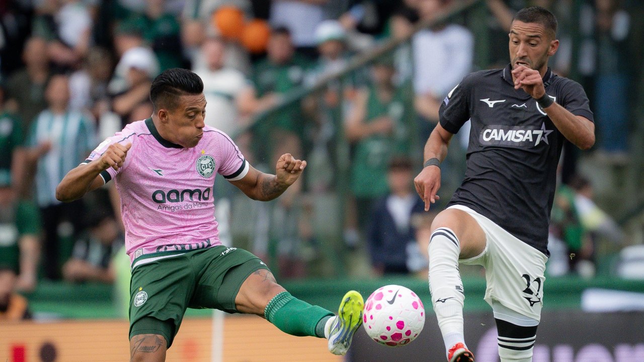 Coritiba e Botafogo empatam e seguem sem vitórias no Brasileirão