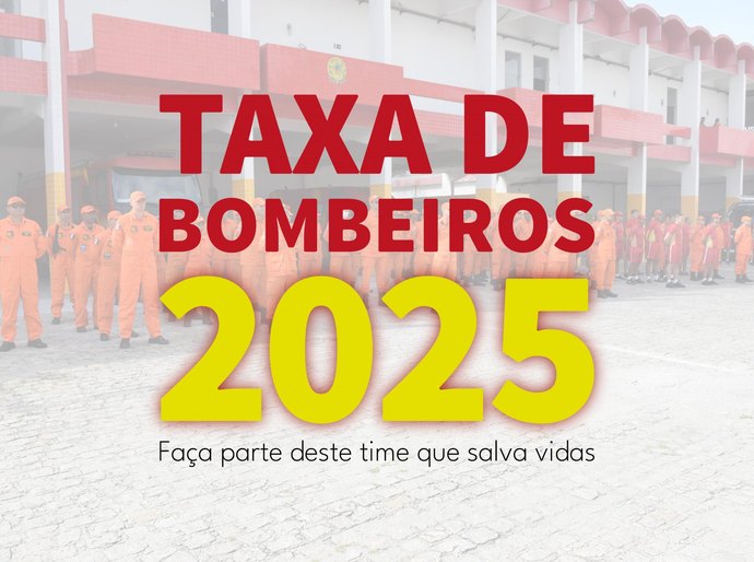 Primeira remessa de boletos físicos da Taxa de Bombeiros vence no próximo dia 30
