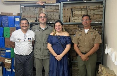 Proteção Social da PM promove reunião com representante da Ufal para tratar de arquivo