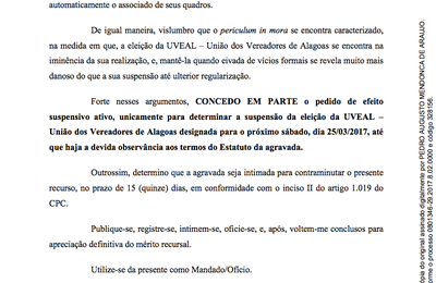 Tribunal de Justiça Suspende a eleição da Uveal