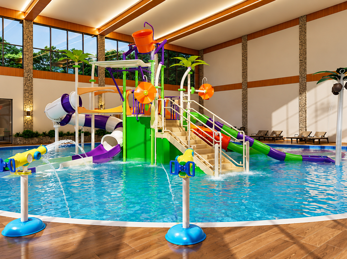 Novo complexo aquático indoor é o grande destaque do resort Le Canton, no Rio de Janeiro, para o recesso escolar