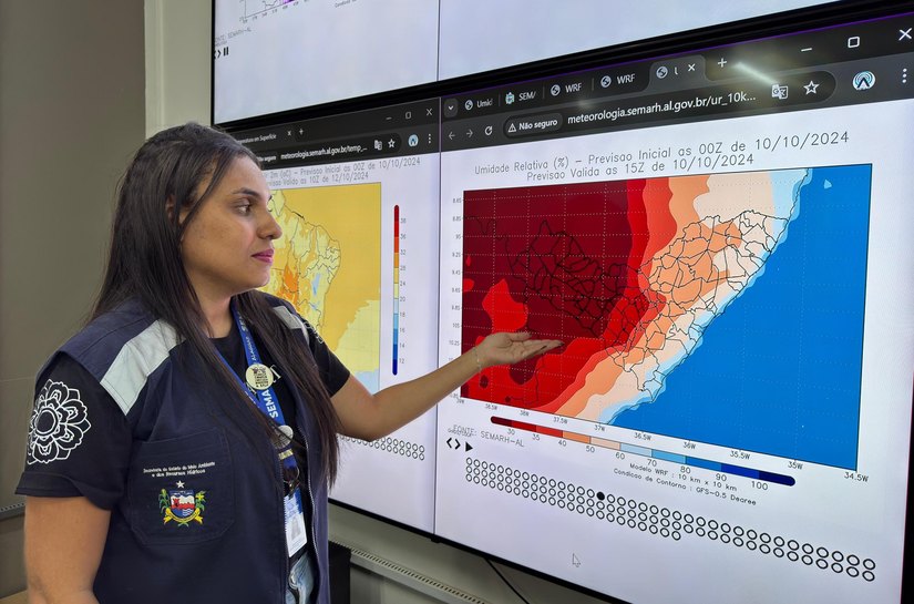 Semarh emite aviso de baixa umidade do ar em regiões do interior de Alagoas
