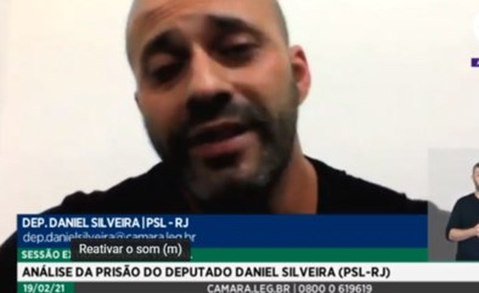 Daniel Silveira faz sua defesa em sessão na Câmara
