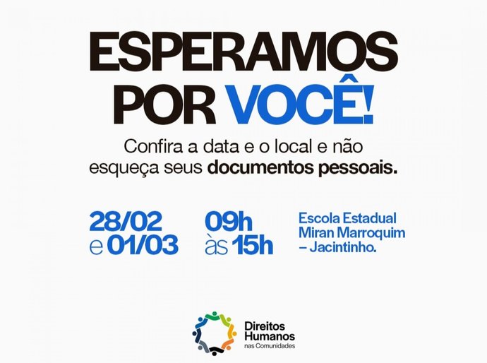 Governo do Estado lança projeto Direitos Humanos nas Comunidades