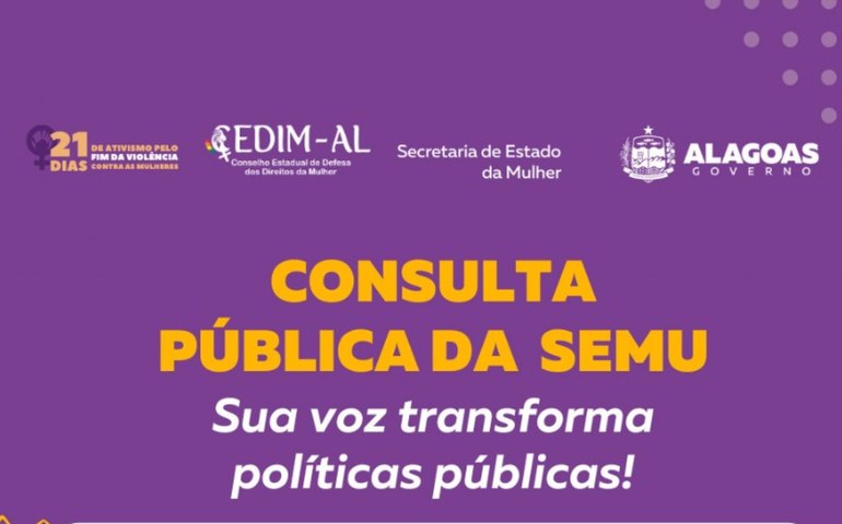Semu promove consulta pública para construção coletiva de políticas para mulheres