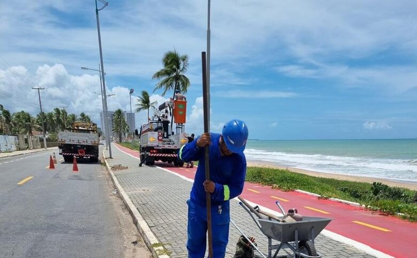 Sima recupera iluminação da Avenida Litorânea após furto de cabos