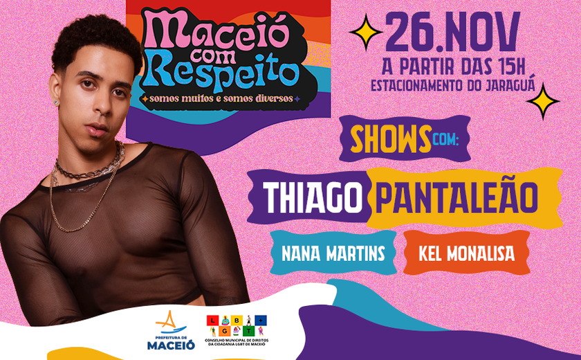 Com show de Thiago Pantaleão, Prefeitura lança programa Maceió com Respeito neste domingo (26)